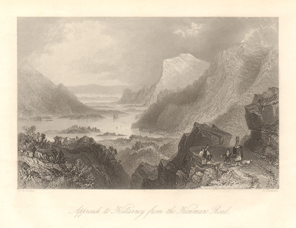 Approach to Killarney from the Kenmare Road. Kerry, Ireland 1843 old print