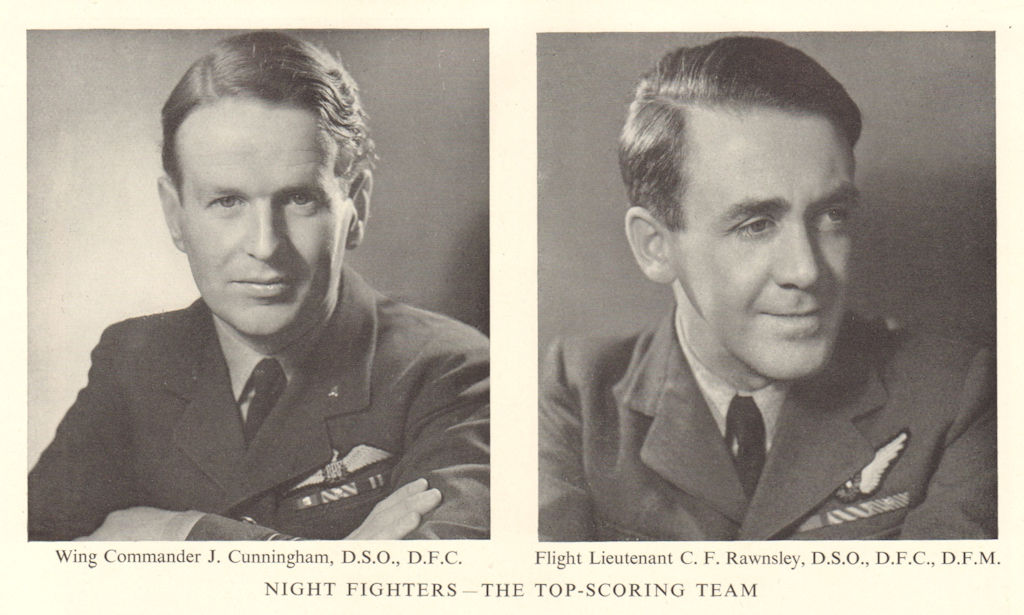 Associate Product Battle of Britain night fighter aces. Cat's Eyes Cunningham. Jimmy Rawnsley 1953