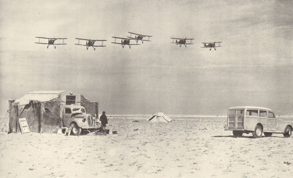 Associate Product RAF Gladiators over the Western Desert. World War 2. Royal Air Force 1953