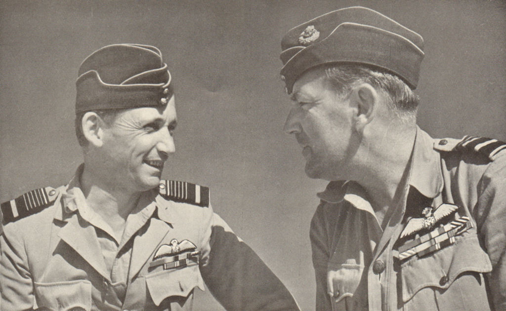 Associate Product Royal Air Force. Arthur Tedder & A. Coningham in the desert. World War 2 1954