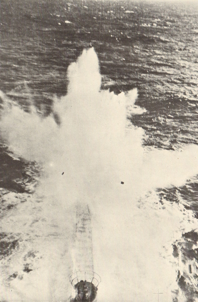 Associate Product RAF Iceland Coastal Command Liberator attack on U-boat, 1942. World War 2 1954