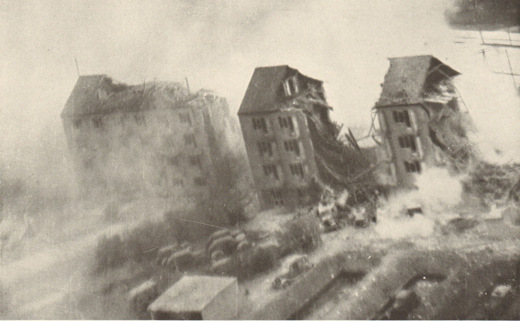 Aarhus Gestapo headquarters after RAF No. 2 group's attack. WW2. Denmark 1954