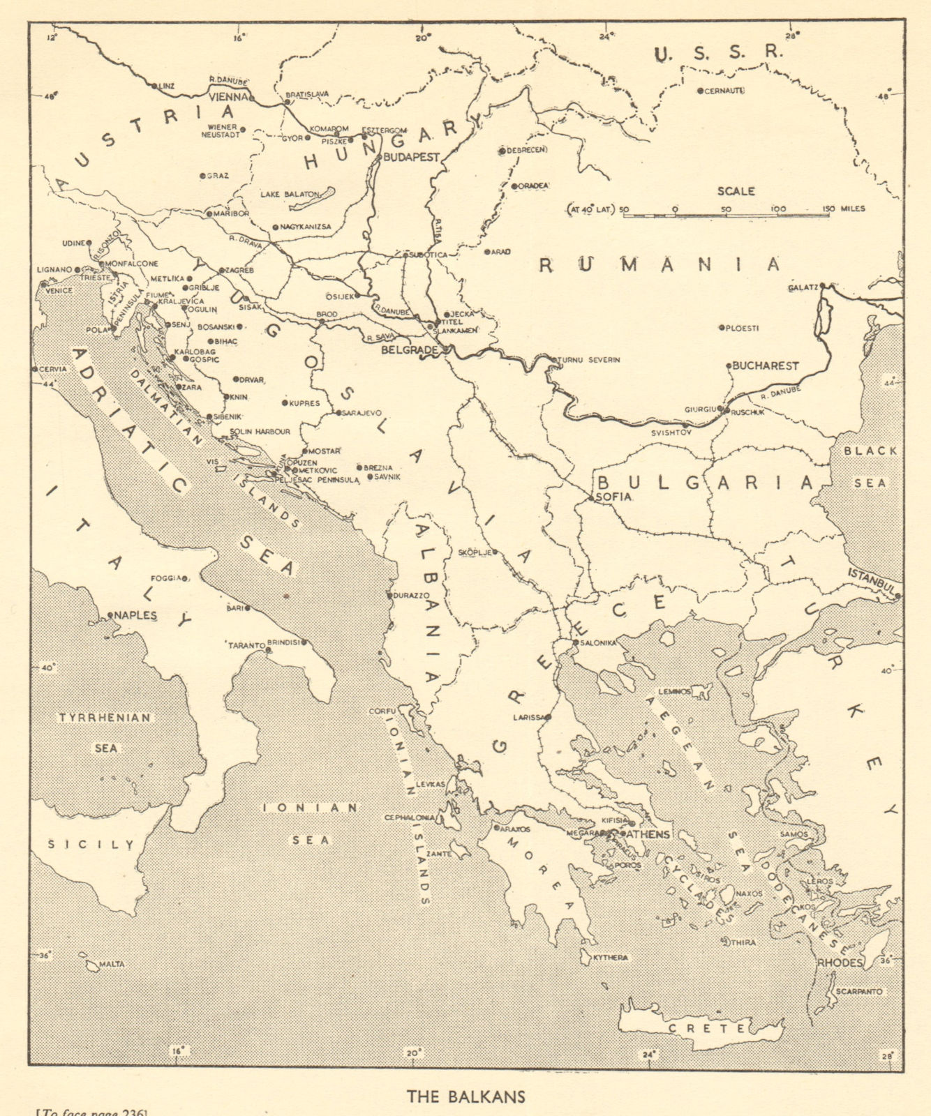 The Balkans Theatre. World War 2. Yugoslavia 1954 old vintage map plan chart