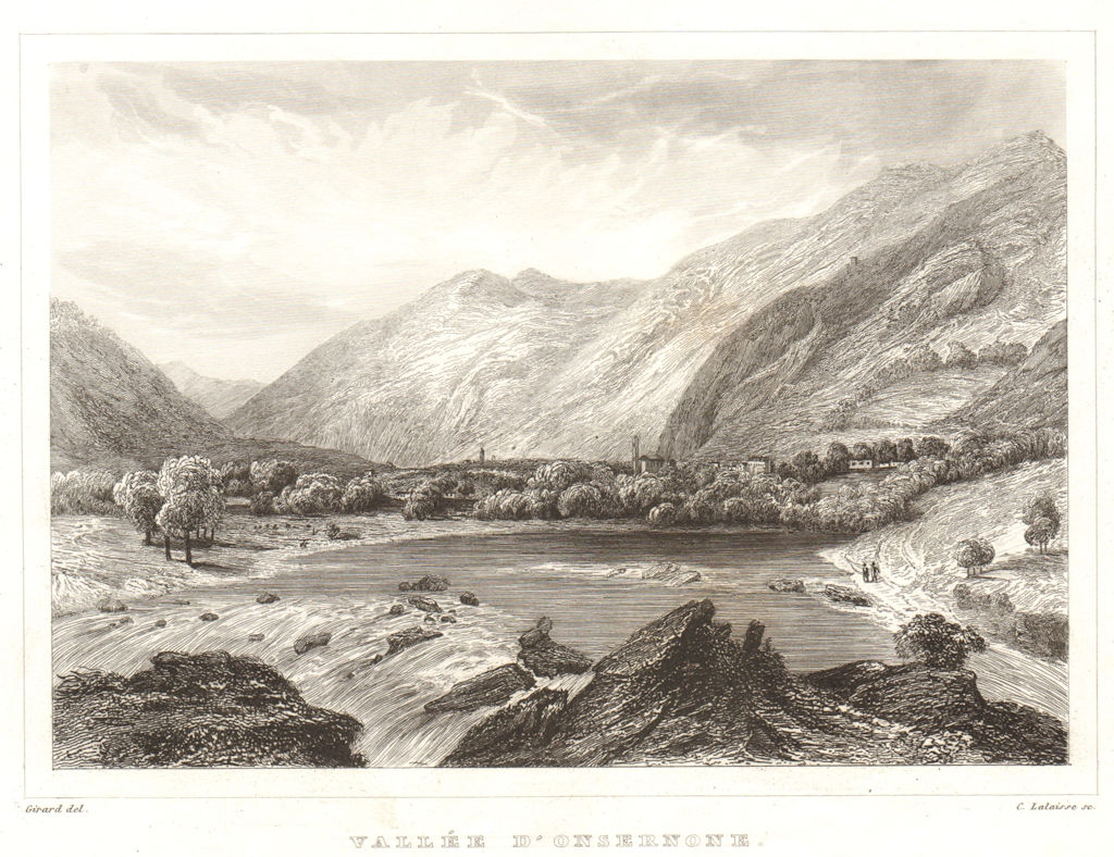 Associate Product Vallée d'Onsernone, canton of Tessin. Valle Onsernone, Ticino. Svizerra 1837
