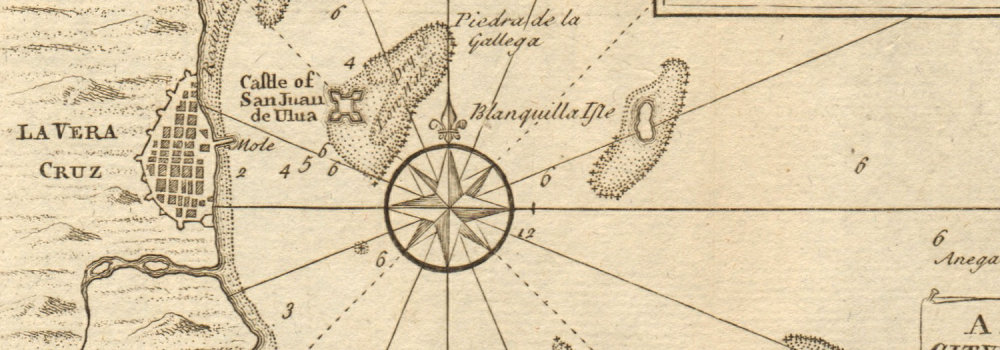 City & harbour of La Veracruz & San Juan de Ulua. Mexico. E. BOWEN 1740 ...