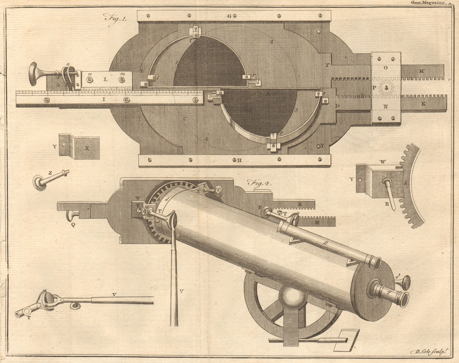 Associate Product Dolland's Catadioptric Micrometer. Science 1759 old antique print picture