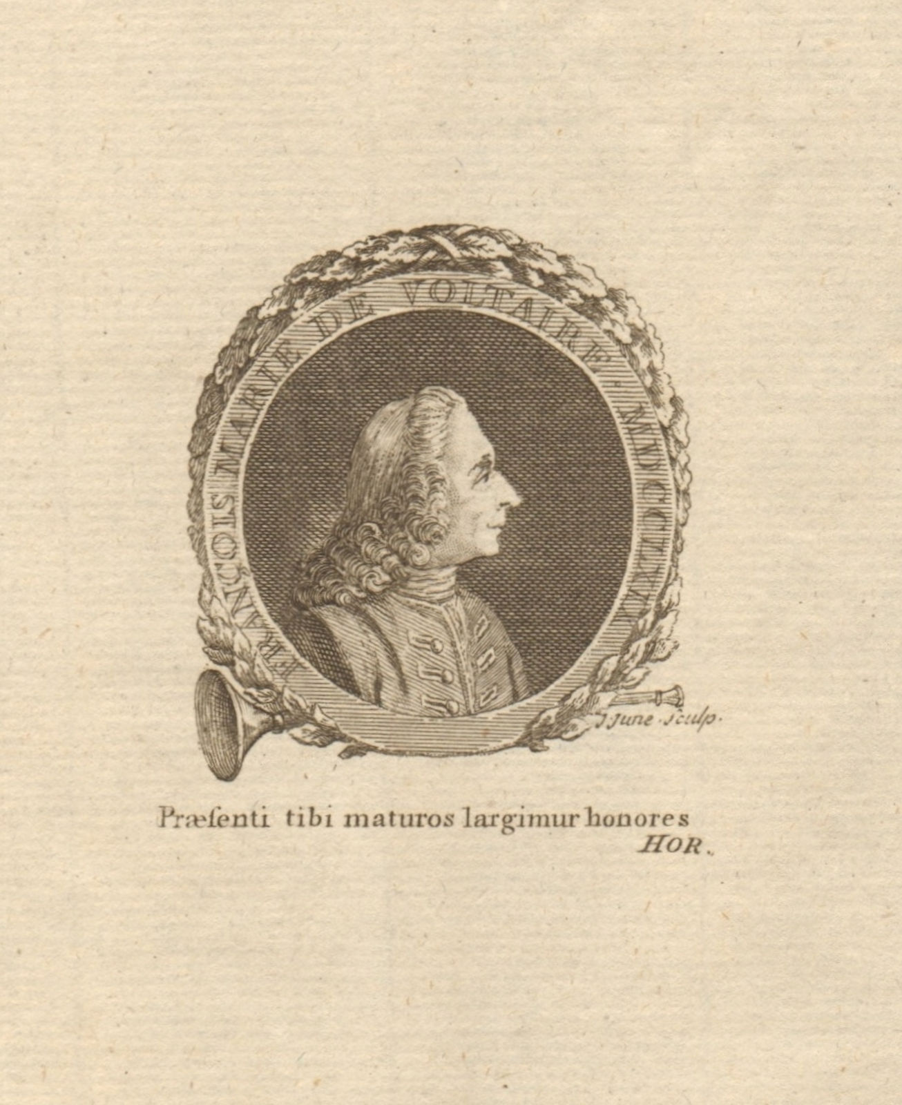François Marie de Voltaire. France. Writers 1774 old antique print picture
