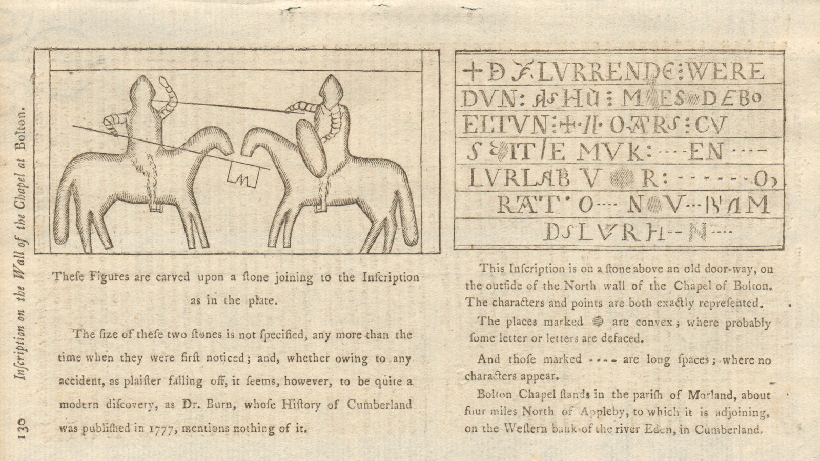 Associate Product Carving, All Saints church Bolton near Appleby, Cumbria. Horseback jousting 1780
