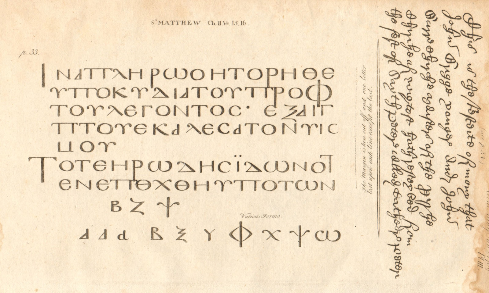 Facsimile of an ancient Manuscript in the Library of the College, Dublin 1789