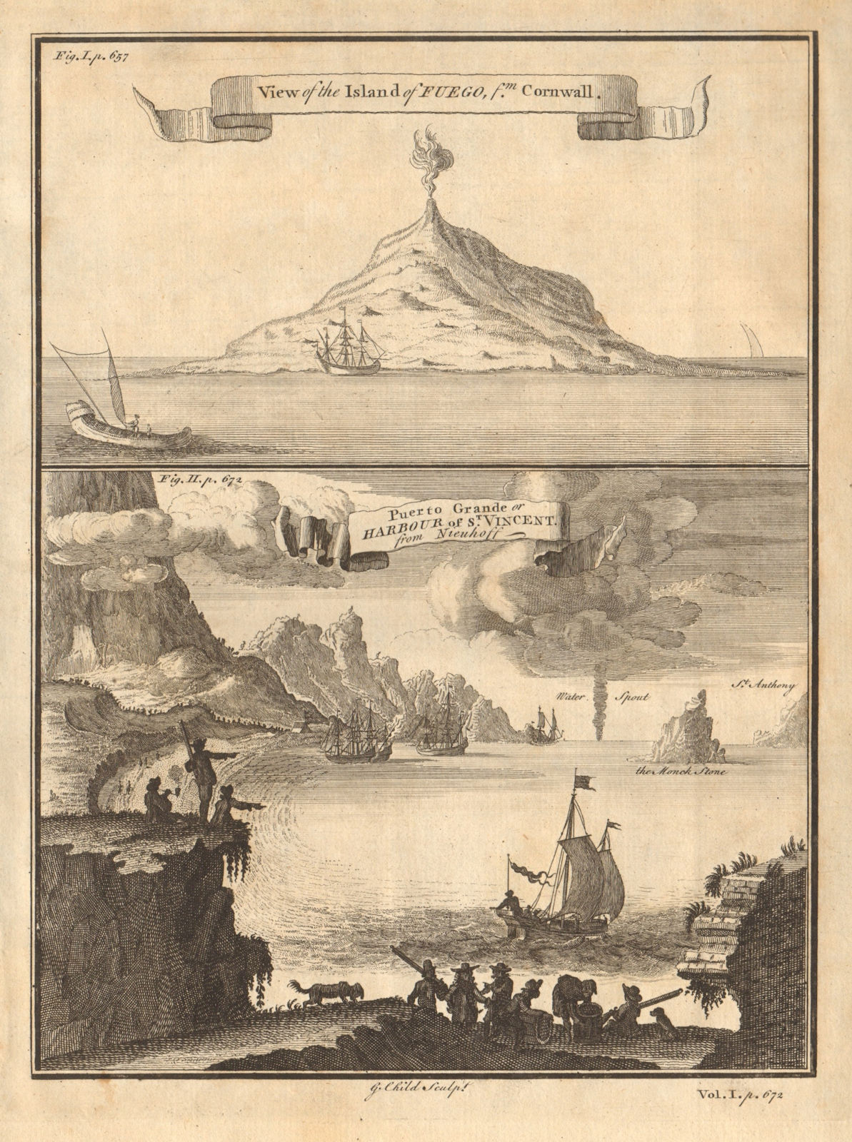 Associate Product Fuego (Fogo) & Puerto Grande (Mindelo), Sao Vicente. Cape Verde Islands 1745