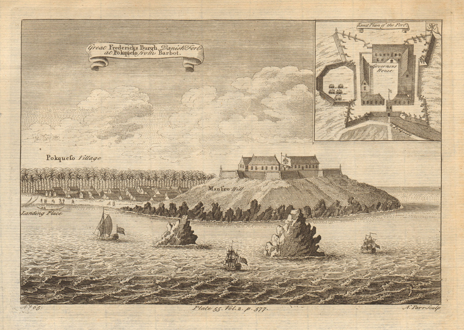 Fort Frederiksborg (later Ft Royal), Amanful Hill, Cape Coast, Ghana 1745