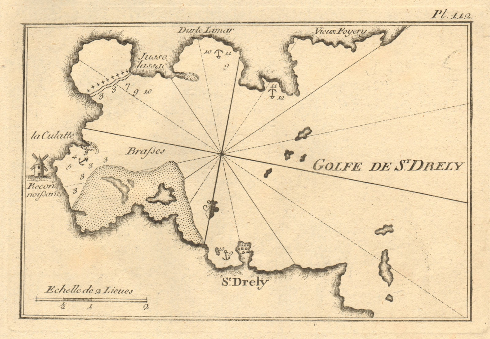Associate Product Golphe de St. Drely. Candarli Gulf & Aliaga Bay near Izmir. Turkey ROUX 1804 map