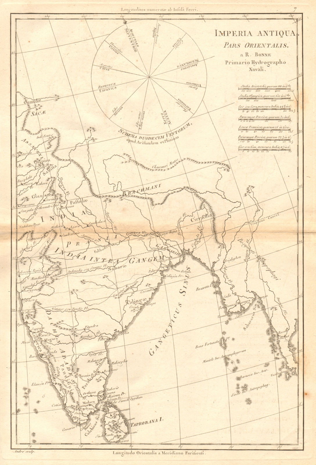 Imperia Antiqua, pars Orientalis. Empire of Alexander the Great. BONNE 1787 map