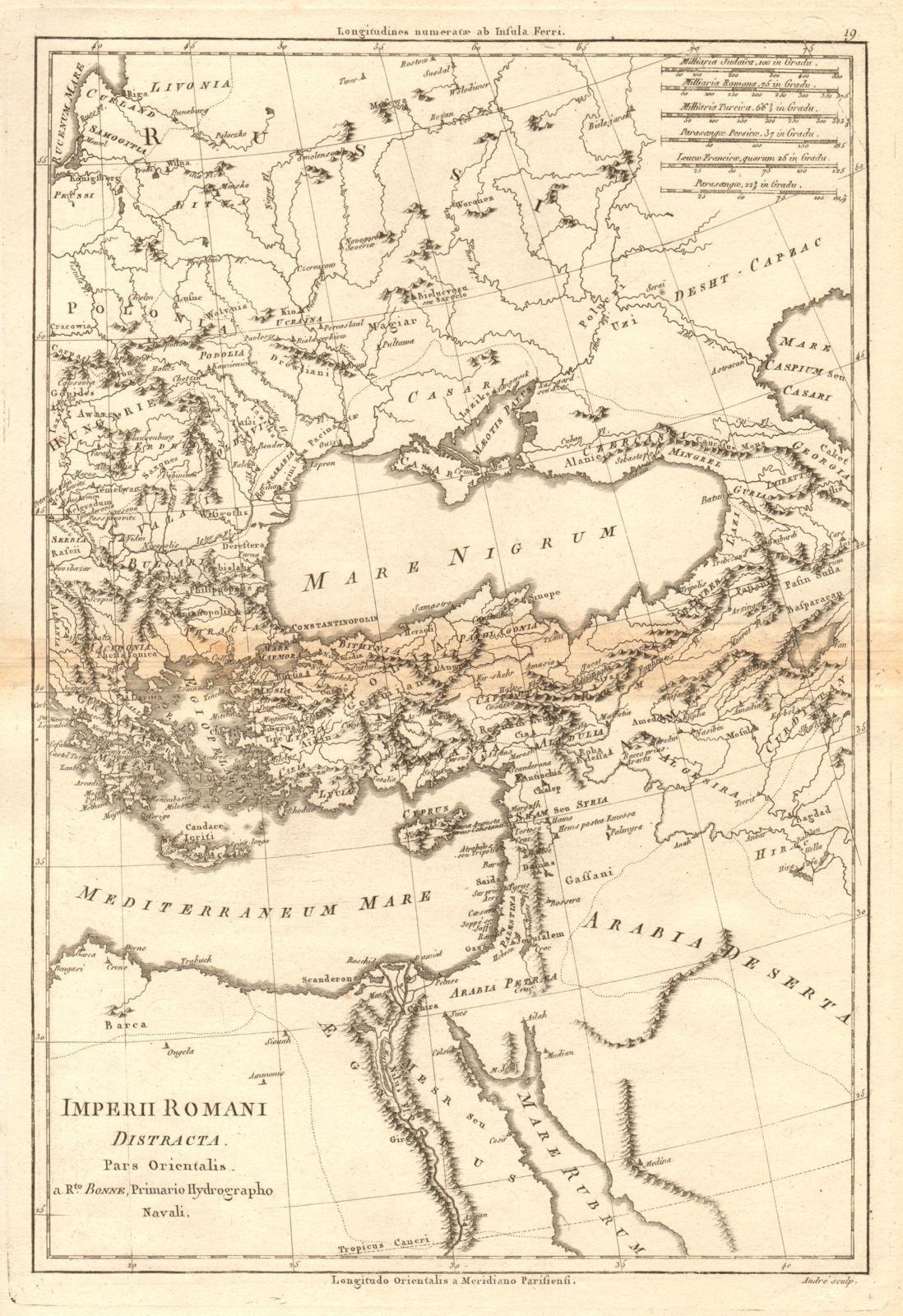 Associate Product Imperii Romani Distracta pars Orientalis. Roman Empire, eastern. BONNE 1787 map