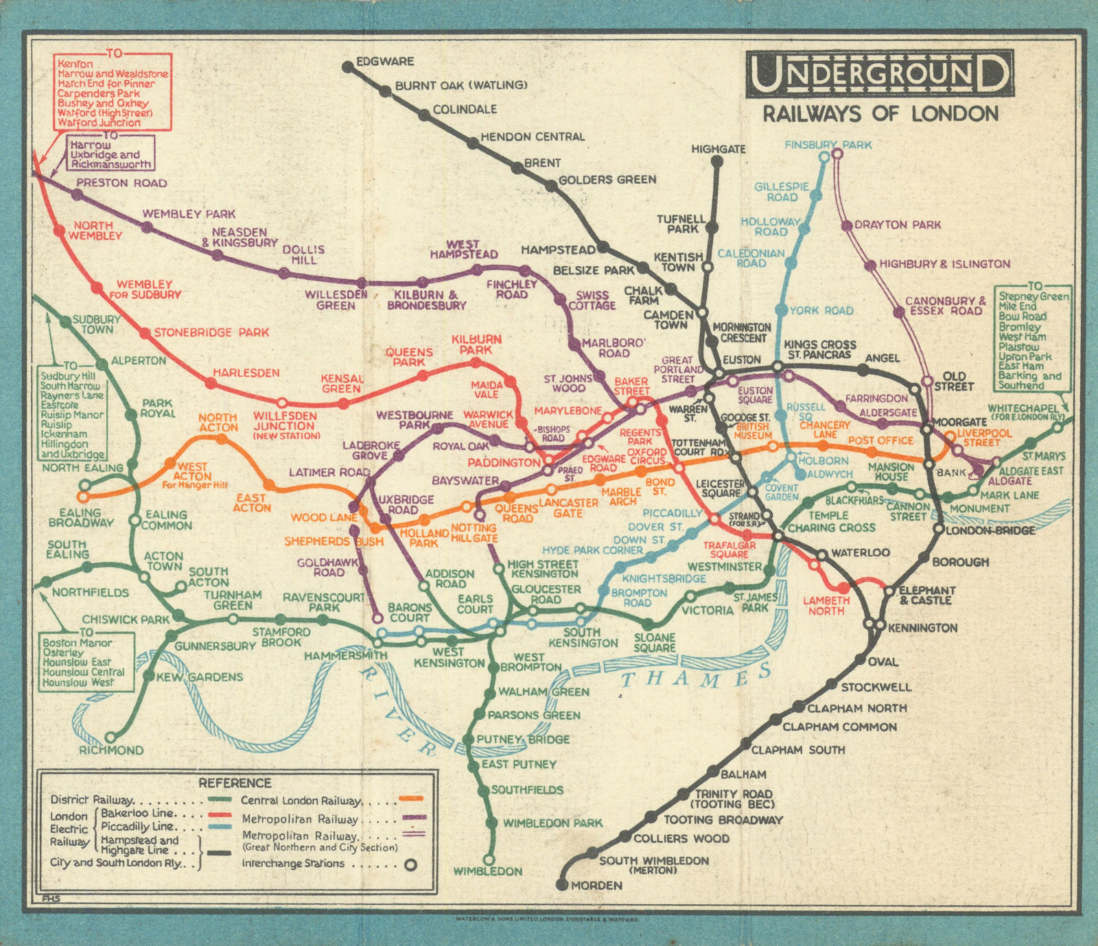 Associate Product LONDON UNDERGROUND tube map plan diagram. STINGEMORE 1929 old vintage