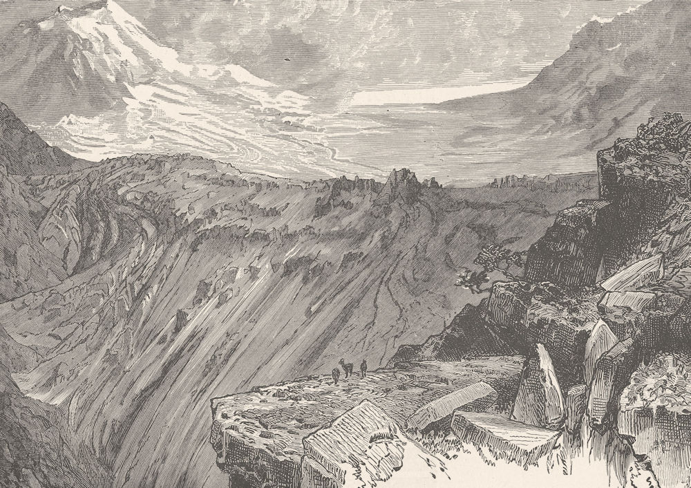 SWITZERLAND. Rheinwald Glacier, Lepontine Alps 1903 old antique print picture