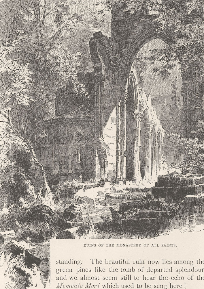 Associate Product GERMANY. Ruins of Monastery all saints 1903 old antique vintage print picture