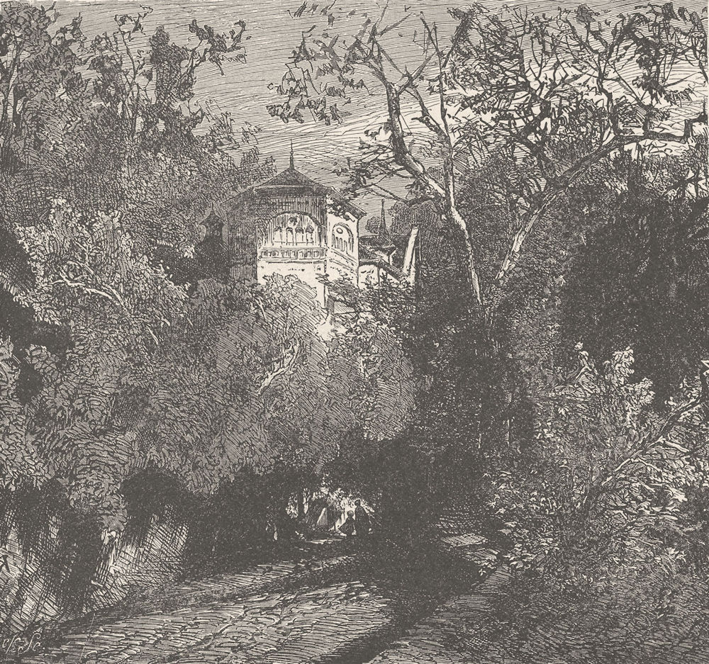 SWITZERLAND. Castle of Rheineck 1903 old antique vintage print picture