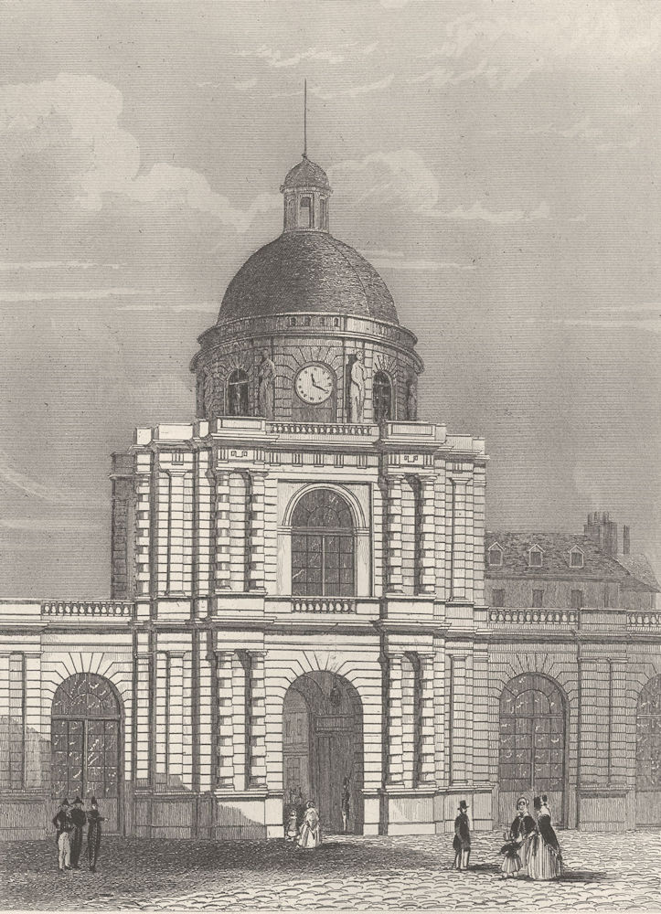 FRANCE. Entrée du Palais Luxembourg(Paris) c1856 old antique print picture