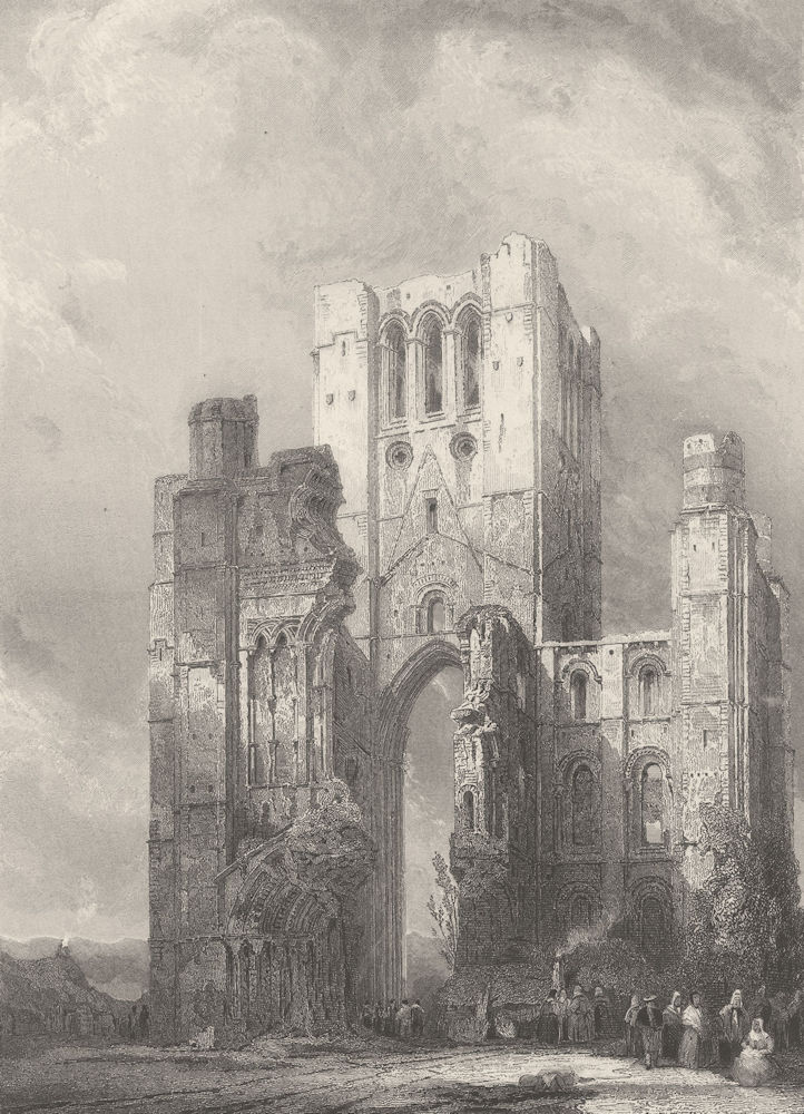 SCOTLAND. Kelso Abbey, Roxburgshire 1836 old antique vintage print picture