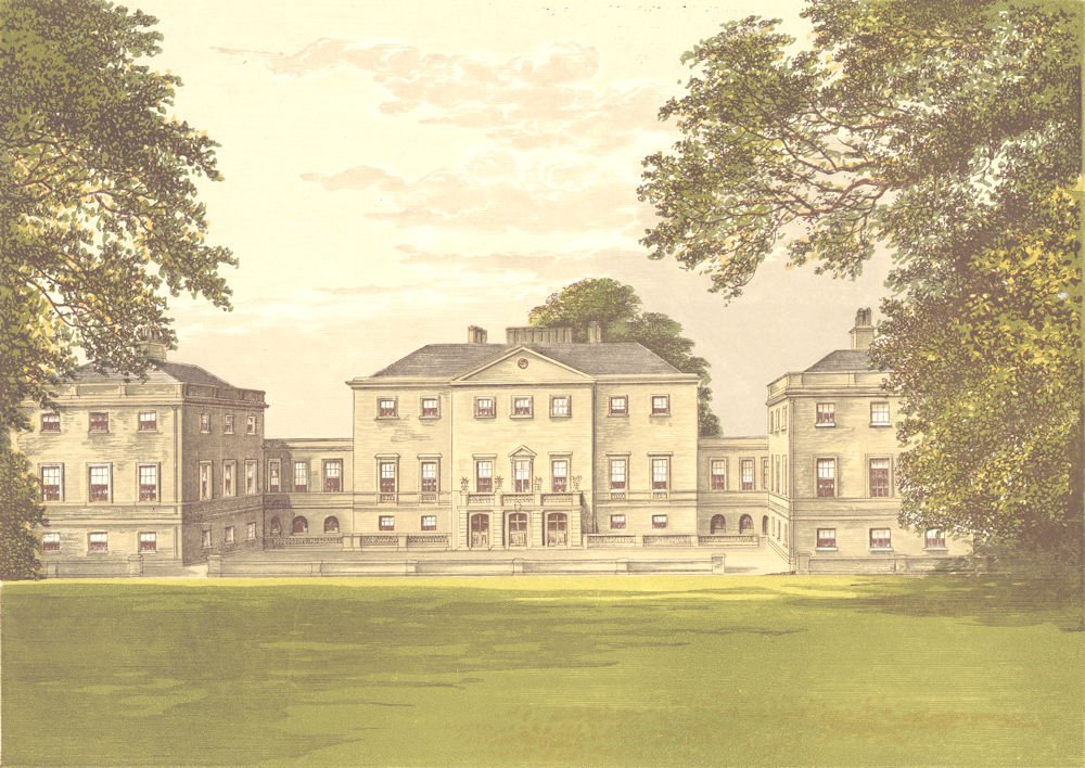 NUNEHAM PARK, Oxfordshire, Abingdon, Berkshire (Harcourt) 1894 old print