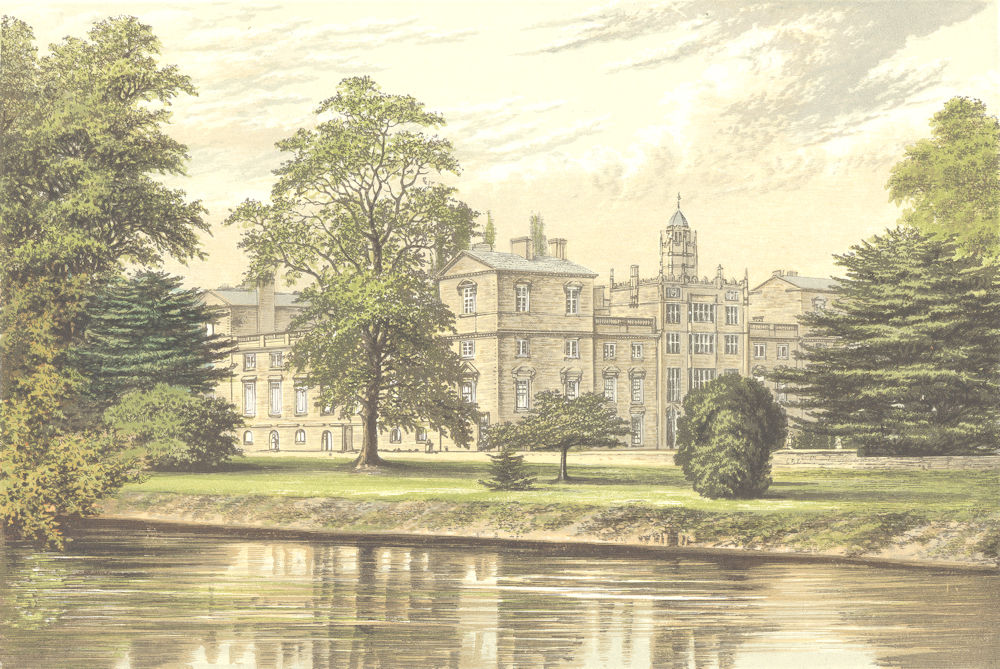 WILTON HOUSE, Wilton, Wiltshire (Earl of Pembroke and Montgomery) 1890 print