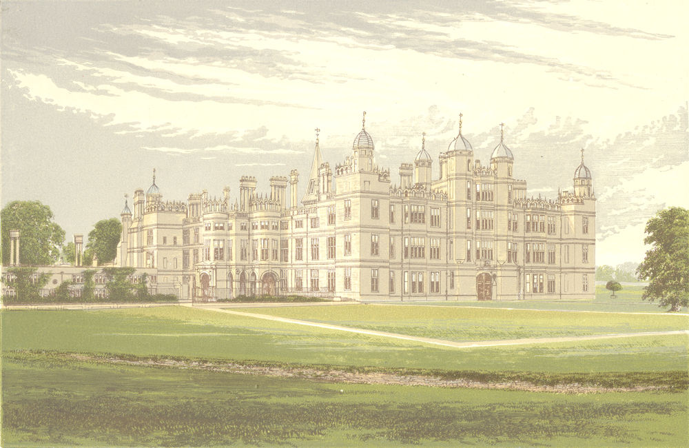 Associate Product BURGHLEY HOUSE, Stamford, Lincolnshire (Marquis of Exeter) 1890 old print