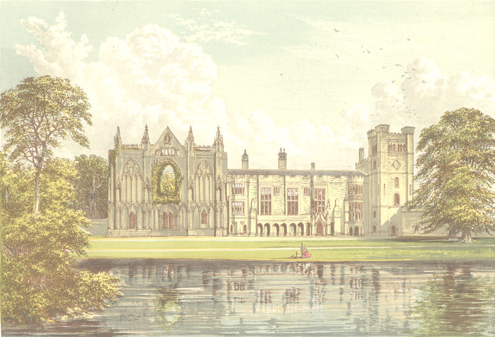 Associate Product NEWSTEAD ABBEY, Mansfield, Nottinghamshire (Webb) 1890 old antique print