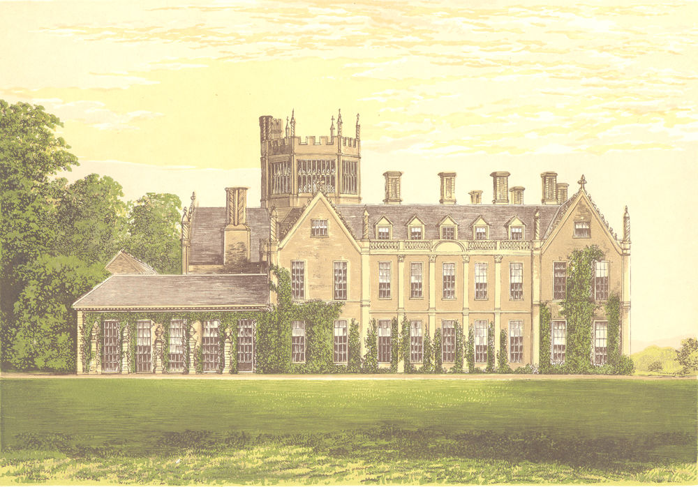 MELBURY HOUSE, Dorchester, Dorsetshire (Earl of Ilchester) 1890 old print