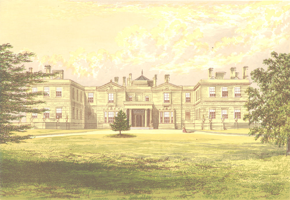 SWITHLAND HALL, Mountsorrell, Leicestershire (Earl of Ellesborough) 1890 print
