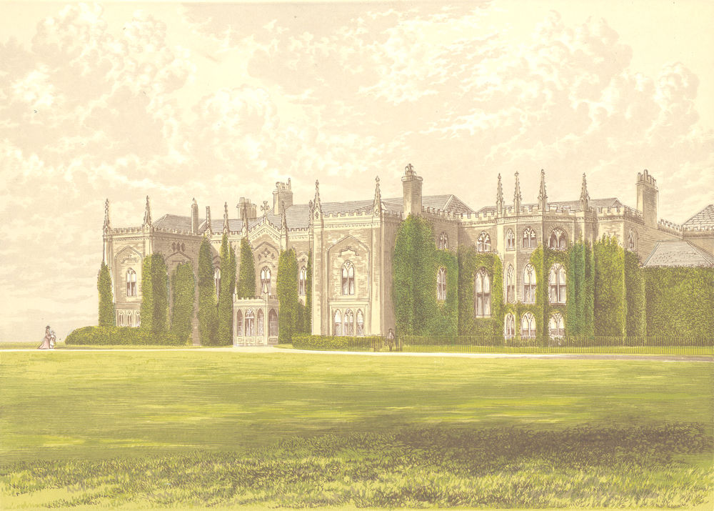 Associate Product COMBERMERE ABBEY, Whitchurch, Shropshire (Visc. Combermere) 1890 old print