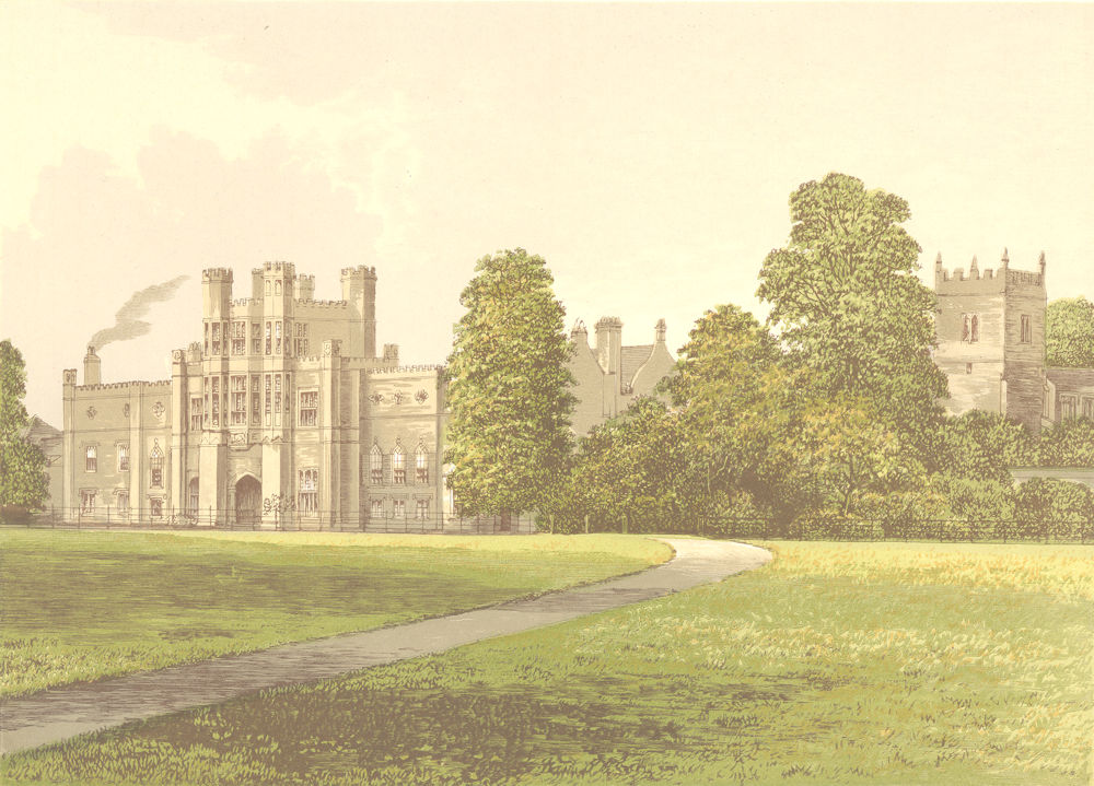 Associate Product COUGHTON COURT, Alcester, Warwickshire (Throckmorton, Bart) 1891 old print