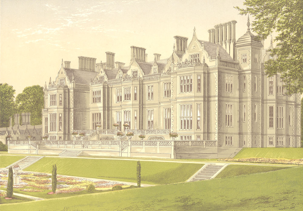 DARTREY, County of Monaghan, Ireland (Earl of Dartrey) 1891 old antique print