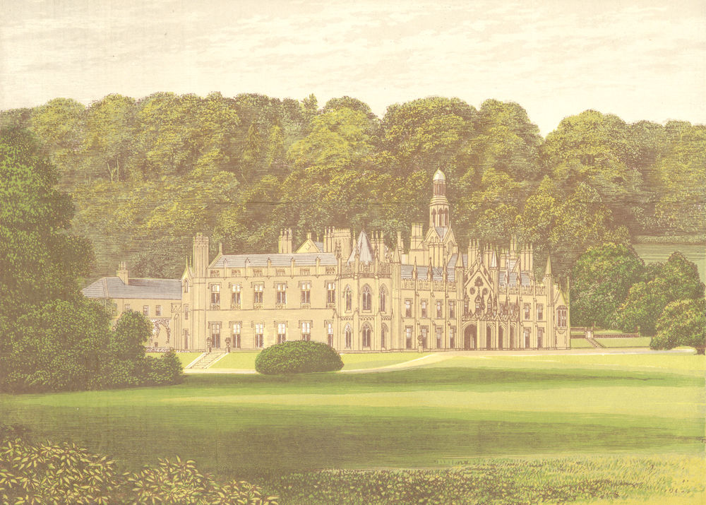SHELTON ABBEY, Arklow, County Wicklow, Ireland (Earl of Wicklow) 1892 print