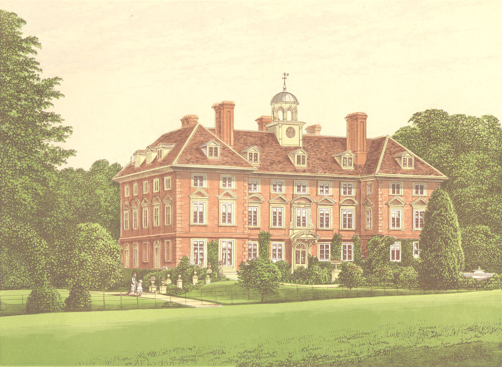 TYTTENHANGER PARK, St. Albans, Hertfordshire (Countess of Caledon) 1892 print