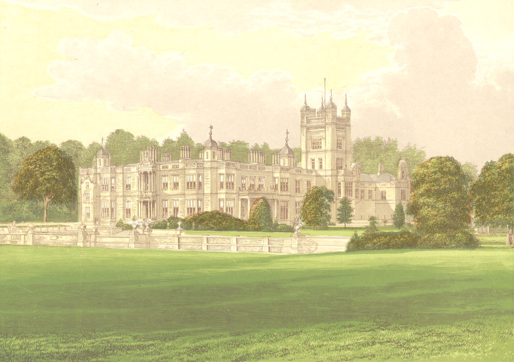 UNDERLEY HALL, Kirkby Lonsdale, Westmorland.Earl of Bective 1892 old print