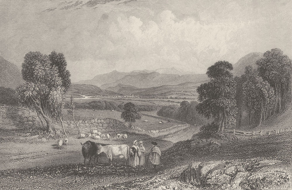 SCOTLAND. Lachin-Y-Gair, cows ; Finden 1833 old antique vintage print picture