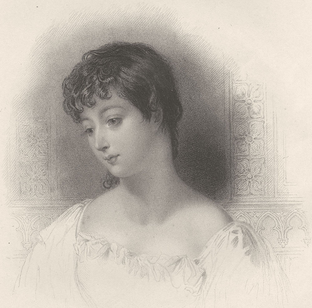 PRETTY LADIES. Miss Chaworth ; Finden 1833 old antique vintage print picture
