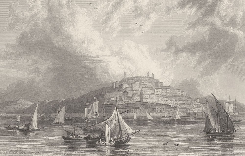 ITALY. Cagliari, Sardinia ; Finden 1833 old antique vintage print picture