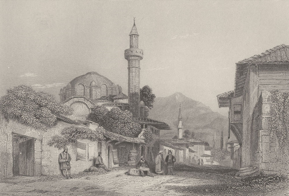 GREECE. Patras ; Finden 1833 old antique vintage print picture