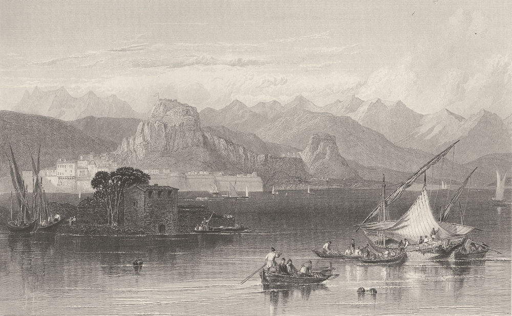 GREECE. Corfu ; Finden 1833 old antique vintage print picture