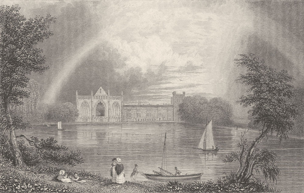 NOTTS. Newstead Abbey ; Finden 1834 old antique vintage print picture