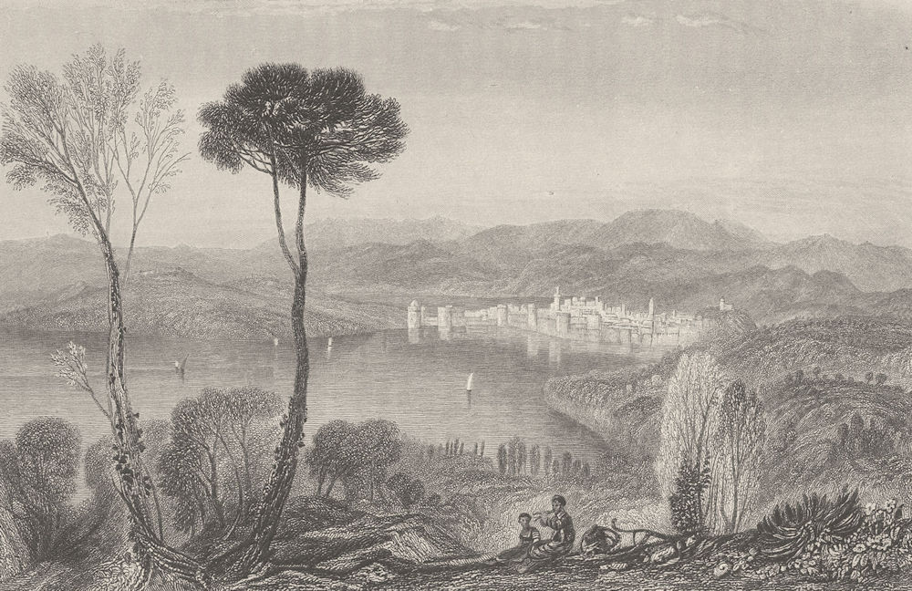 GREECE. Euboea ; Finden 1834 old antique vintage print picture