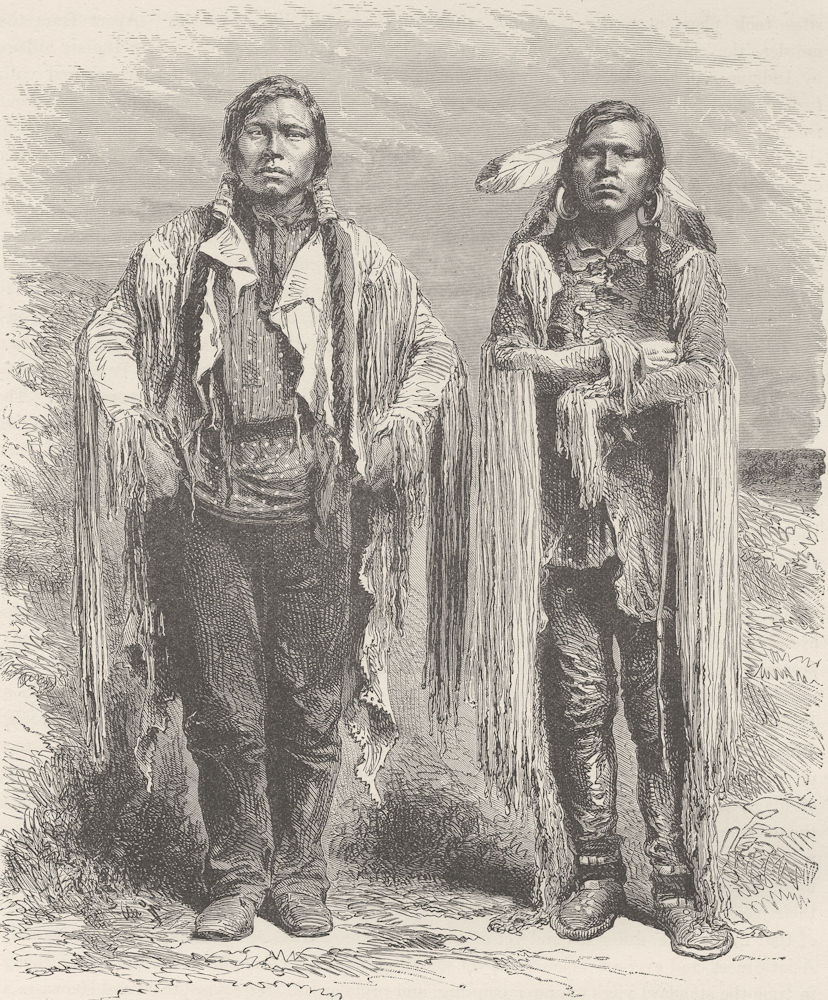 COLORADO. Ute Indians of Western Colorado 1890 old antique print picture