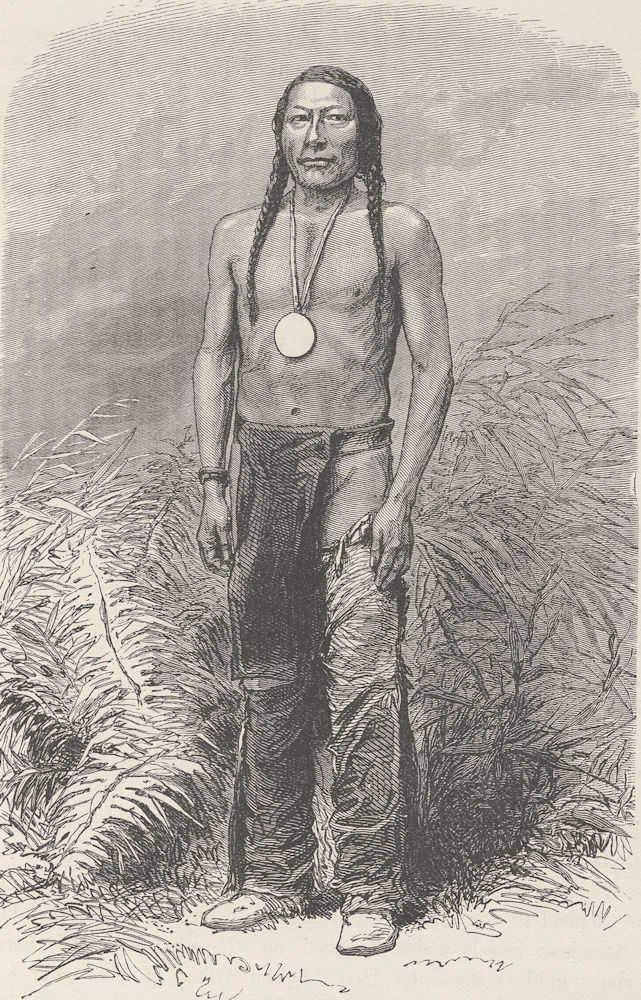 Associate Product UTAH. Shawanoh, the Ute Chief who went to Washington in 1863 1890 old print