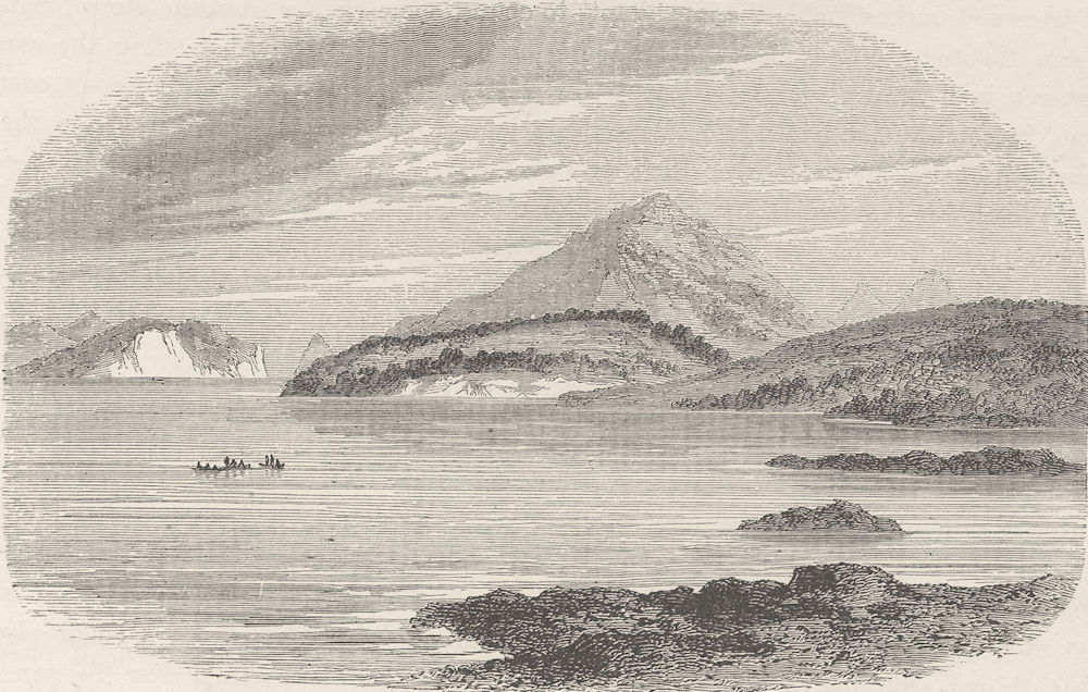 CHILE. The Magellan Strait 1890 old antique vintage print picture