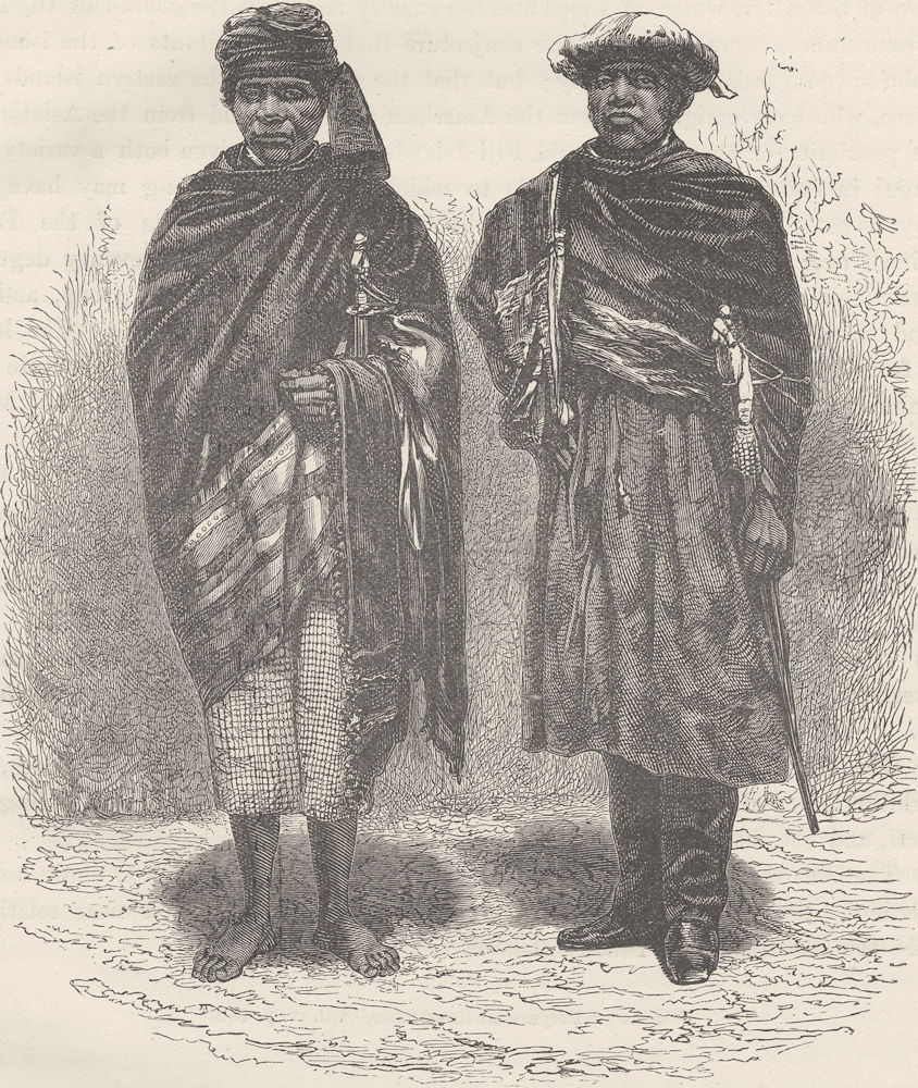 MADAGASCAR. Hova spies of the Queen of Madagascar (Malagasy)  1890 old print