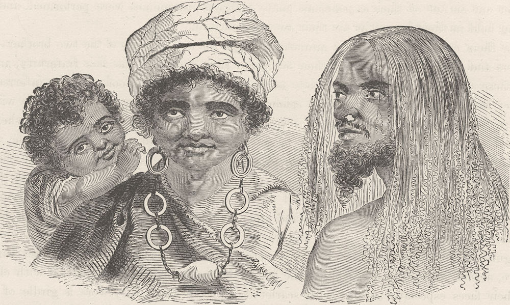 POLYNESIA.Male & female of the Island of Tanna,New Hebrides(after cook) 1890