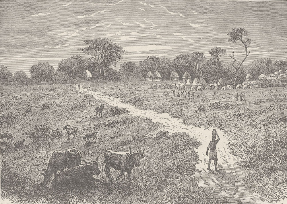 TANZANIA. Kagehyi, an Uchambi Village, from Speke Gulf, Victoria Nyanza 1891