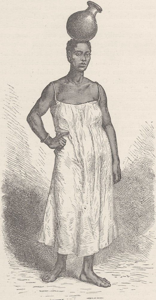 Associate Product CENTRAL AFRICA. Female Warori slave, South end of Lake Tanganyika 1891 print